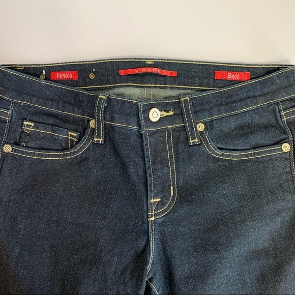 Vigoss Venice Boot Cut Dark Denim Stretch Jeans - Picture 5 of 11